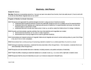 This is the unit plan I developed for Electricity. It involved an experiment, hands-on activity, or game every day as I believe that students learn best by doing. This unit concluded with a cardboard arcade built by the students.